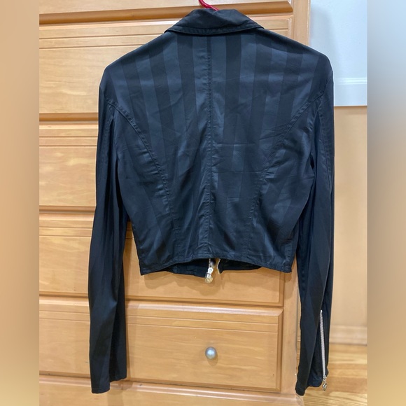 Versace 🖤 Medusa jacket / Top size black small VGUC - Picture 8 of 16